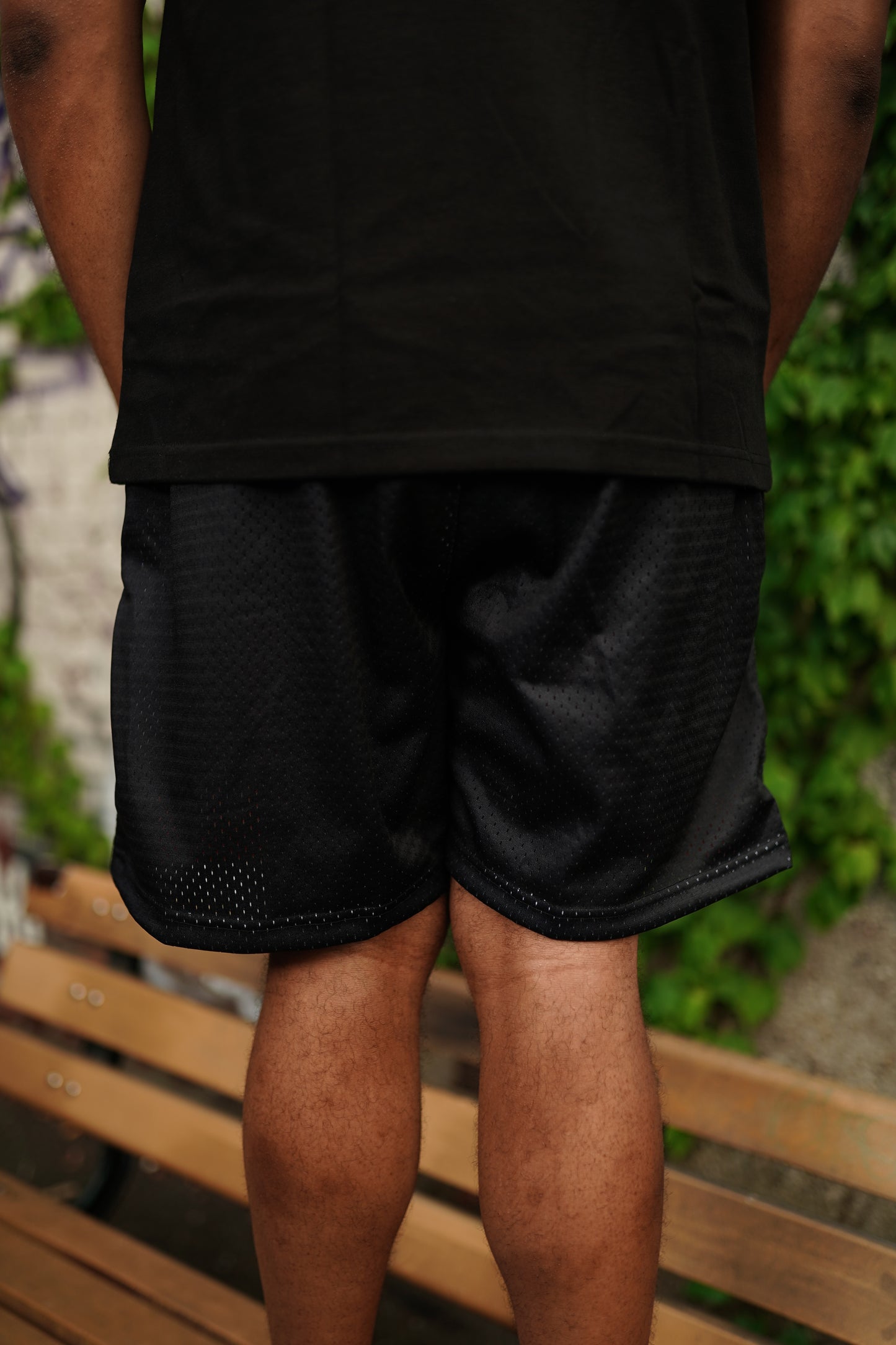 PNYC Black Flame Mesh Shorts